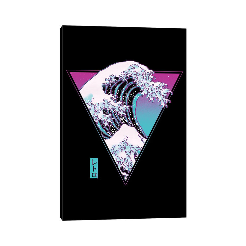 The Great Synthwave by Denis Orio Ibañez - Wrapped Canvas Print, 30.48cm H x 20.32cm W x 1.91cm D