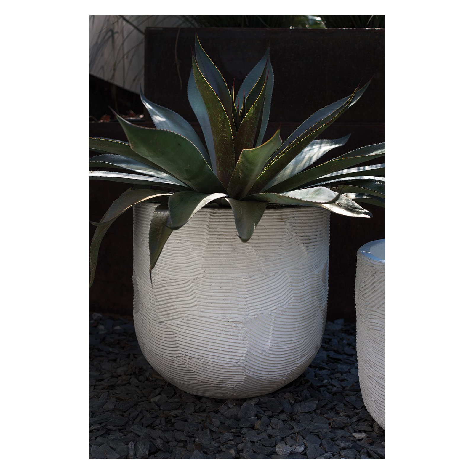 Atna Handmade Concrete Pot Planter, 19.75" H x 20" W x 20" D