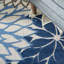 Tapis d'intérieur / extérieur à motif floral bleu / gris Ciann-917251780