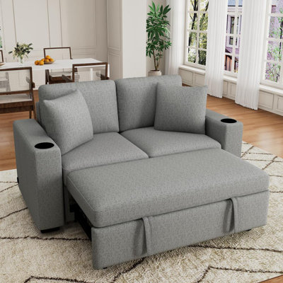 Pull-out Sofa Bed (Gray)