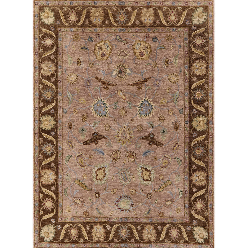 Tapis brun à motif oriental, Rectangle 5 pi x 7 pi