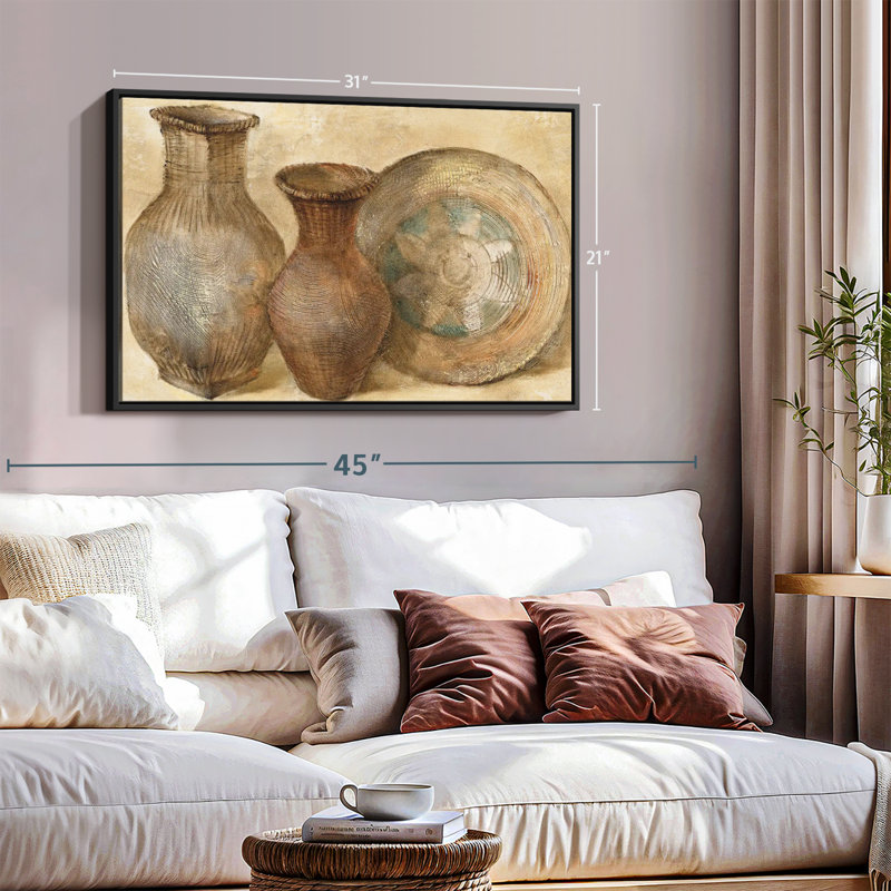«Woven Vessels II Wall Art», H 31 po x l 21 po