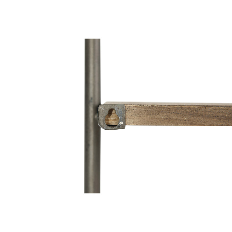 Wall Clock with 2 Shelves & 3 Hooks, Bronze