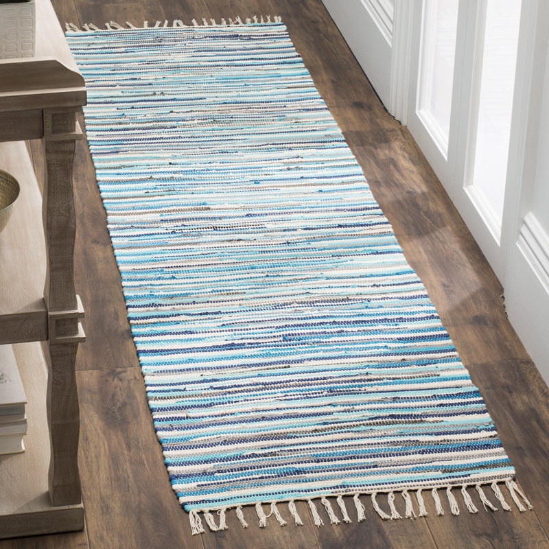 Marisela Rug Hand Woven Cotton Striped Rug, Runner 2'3" x 6'