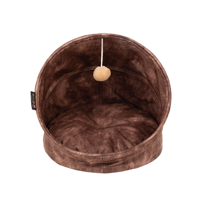 Kensington 100% Polyester Pet Bed, Chocolate