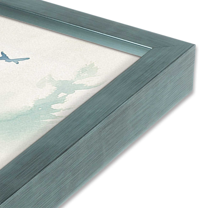 Oiseaux des bois dans la brume II, Cadre électrique ciel électrique, H 17,75 po x l 17,75 po