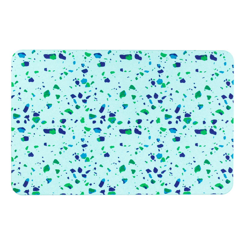 Non-Slip Bath Mat, Aqua Blue