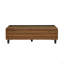Table basse en noyer et finition noire avec plateau relevable