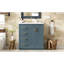 Meuble-lavabo chic avec lavabo en céramique durable et espace de rangement abondant-1161905216
