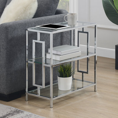 Town Square Chrome 3 Tier Chairside End Table