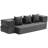 Boneless Folding Sofa Bed 3-in-1 Foldable Couch Bed with 3 Pillows Dark Grey Twin