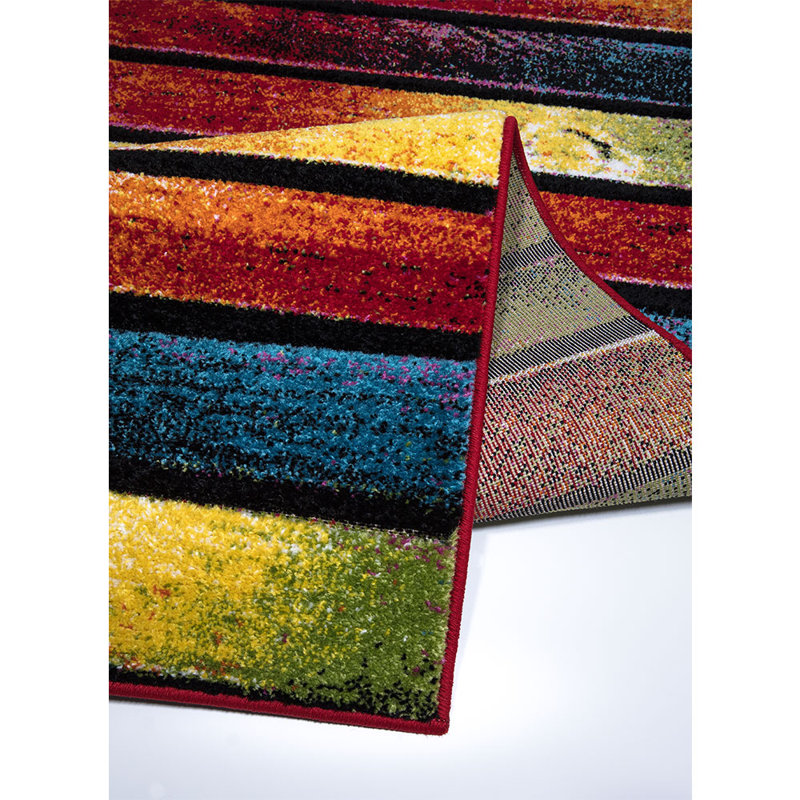 Multi Colour Hand Woven Area Rug, Rectangle 200 x 290cm