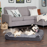 Two-Tone Faux Fur & Suede Sofa Pet Bed