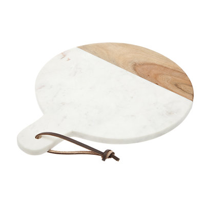 Round Marble & Wood Paddle Board