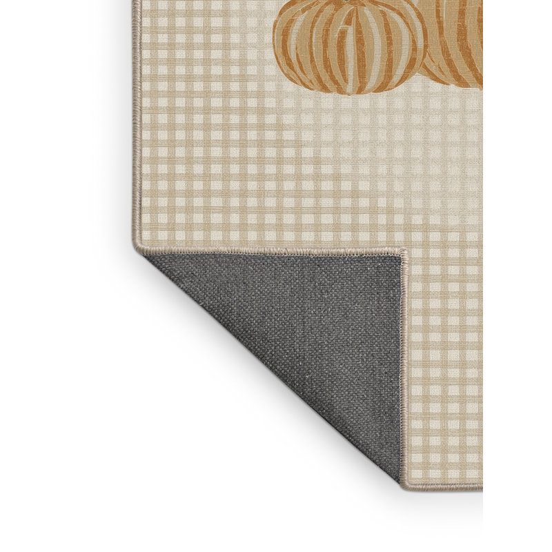 Soft Plush Faust Halloween Modern & Contemporary Abstract Area Rug in Beige – Beige Binding, 2x3