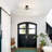 1-Light 13.8" Modern Industrial Dome Flush-mount Ceiling Light with Clear Glass Drum Shade