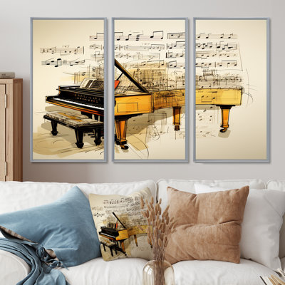 Acushnet - Ensemble de reproductions d'art mural piano