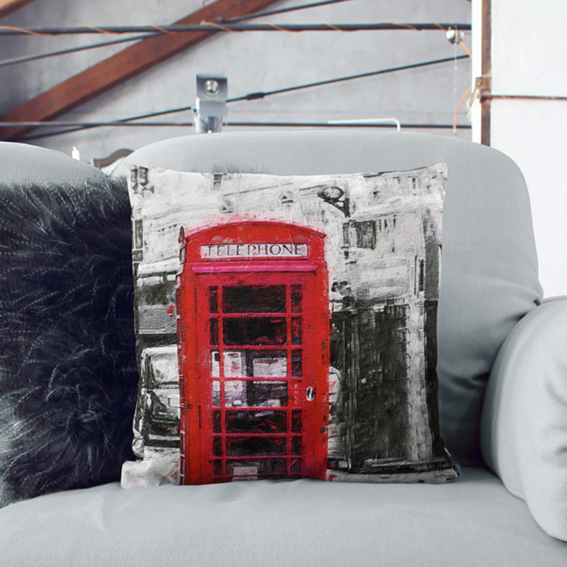 Square Throw Cushion, 55 x 55 cm, Black