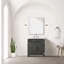 Ensemble de meuble-lavabo simple en chêne noir D 22 po, comptoir en quartz blanc et robinet-1789739550