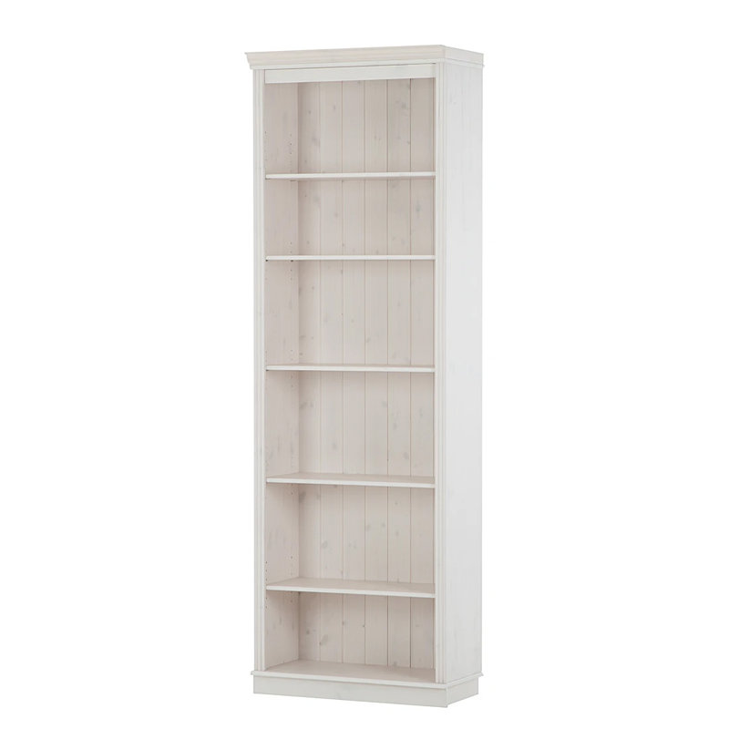 Mallouk 223cm H x 74cm W Standard Bookcase, White