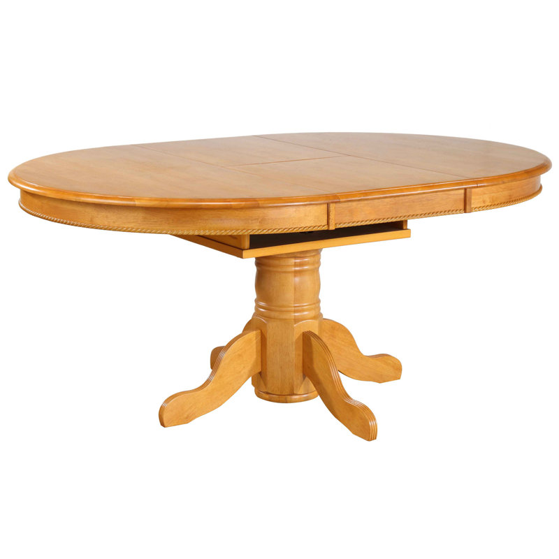 Ashelman 4 - Person Solid Wood Top Pedestal Dining Set, Light Oak