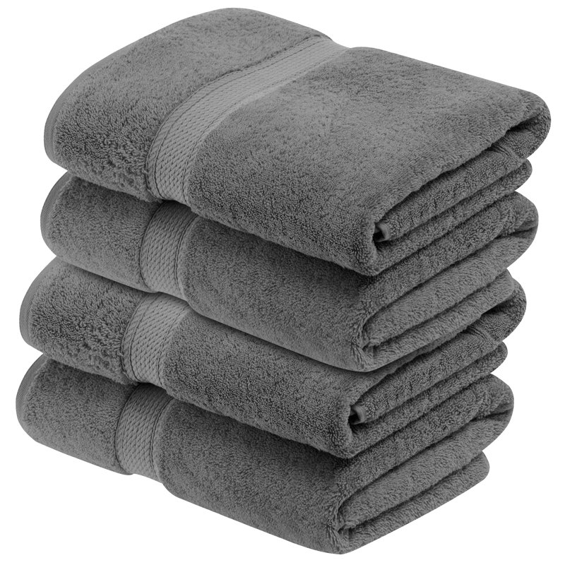 Coton luxueux et hautement absorbant Renata, Gris anthracite