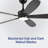 Bluejay 56-Inch Indoor Ceiling Fan with LED Light Kit, Matte Black with Blackened Oak/White Wood Reversible Blades, 6CCT Color Select, Integrated LED, Remote Control (5-Blade)