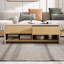 Table basse Home avec 2 tiroirs et 2 tablettes rectangulaires