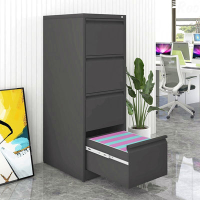 Classeur vertical à 4 tiroirs avec classeur verrouillable Classeur en métal pour bureau à domicile