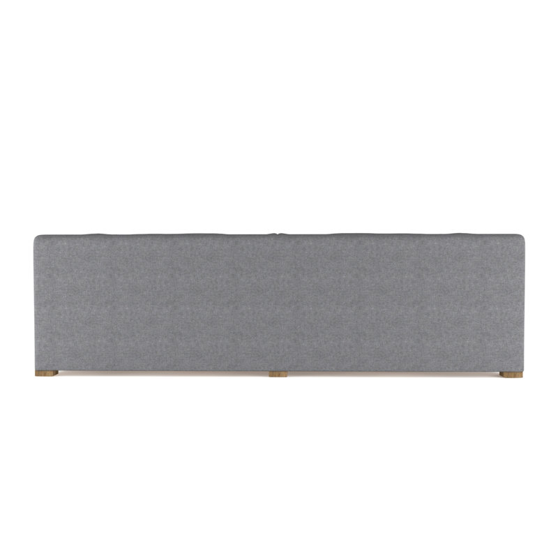 Canapé Crosby, Peluche velours pierre ponce, H 32,5 po x l 120 po x P 38 po, Ébène