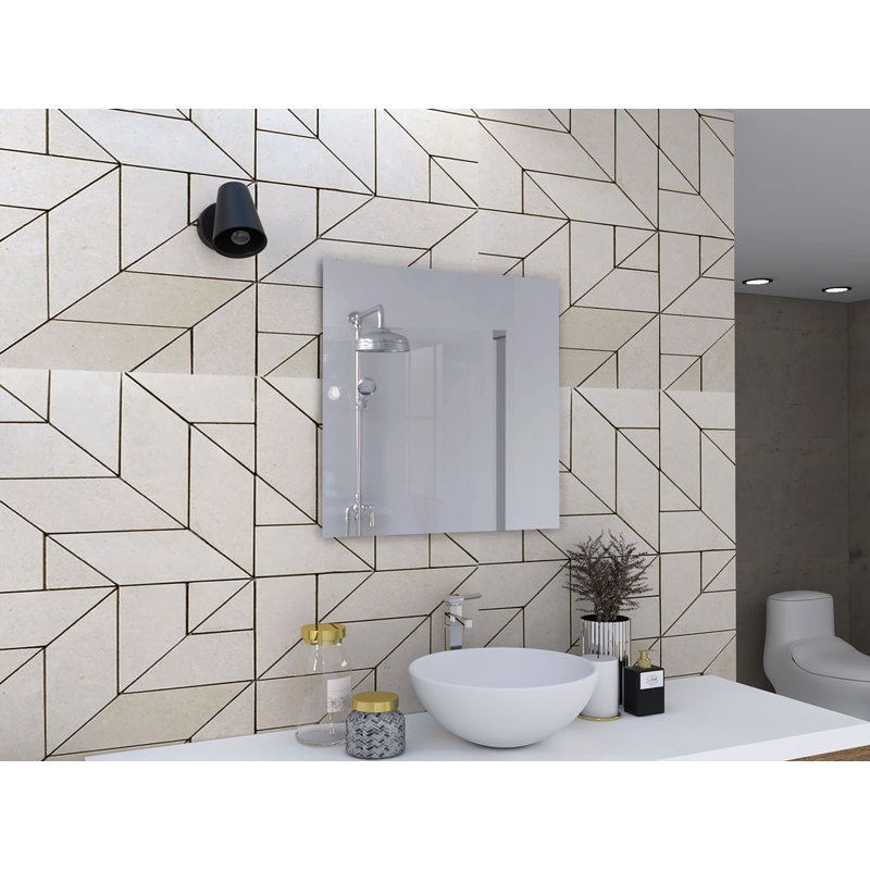 Miroir de salle de bain Alexx, 23,6 po x 23,6 po