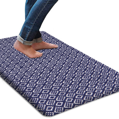 Geometric Water Resistant Anti-Fatigue Non-Skid Kitchen Mat