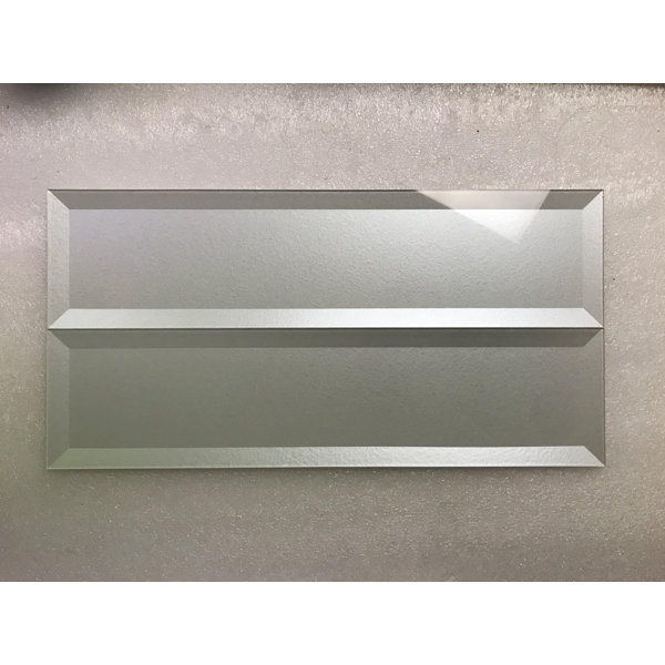 Secret Dimensions 4 in. x 16 in. Diamond Grade Glass Reverse Beveled Large Format Subway Decorative Kitchen & Bathroom Wall Tile