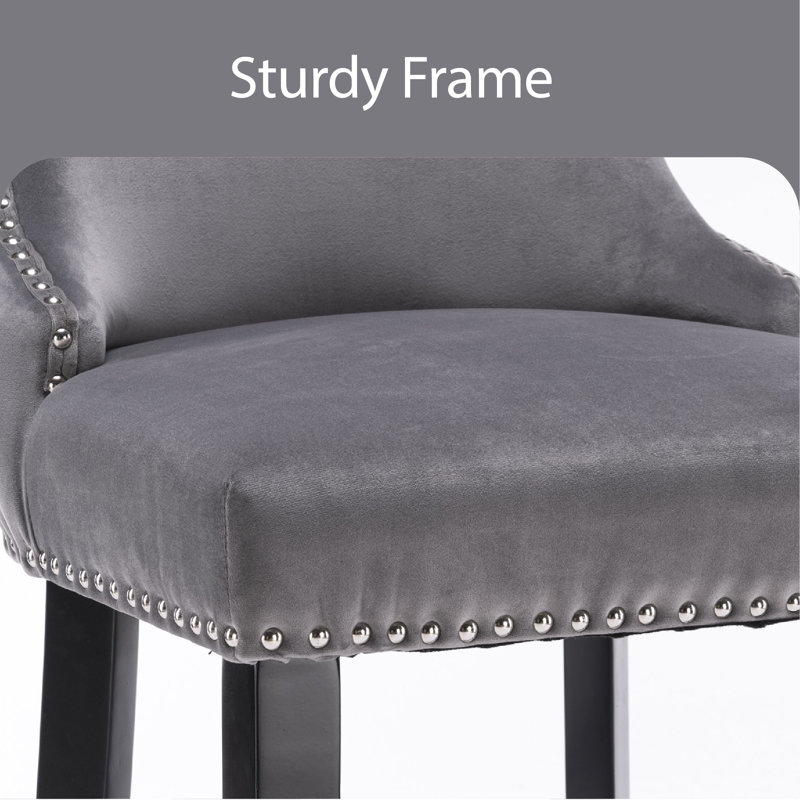 Jeena Upholstered Counter Stool, Gray