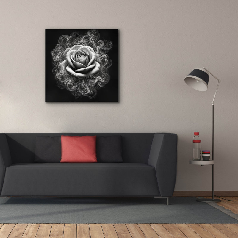 Ebern Designs 'Rose & Smoke' by Rey Klimt Wall Art