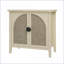 Armoires, armoire de rangement en rotin d'ingénierie à 2 portes avec tablettes réglables | Beige | Scandinave