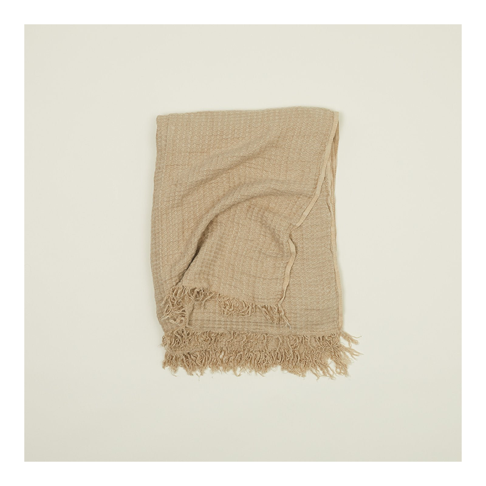 Simple Throw Blanket, Flax, 70" L x 50" W