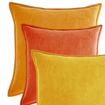 Set of 3 miss and match of yellow colors Throw Pillow covers AND Inserts size 18"x18"