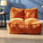 Compression Sofas, Orange Corduroy 35.5 Inch Modern Compact Home Lounge