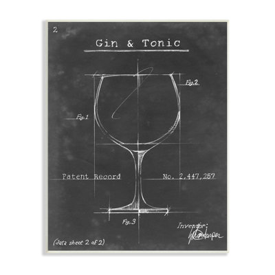 Schéma du gin et du verre à vin