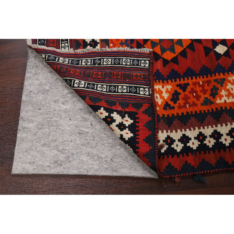 Tapis de zone rouge en laine de kilim fait main runner sud-ouest Encinas