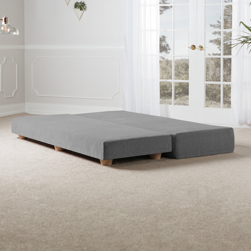 Frohna Daybed Fold-Out Queen-Size Mattress - Premium Chenille, Grey