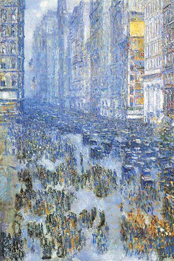 « cinquième avenue » par frederick child hassam, reproduction d’art