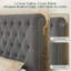 Velvet Ottoman Storage Bed With Button-Tufted Scroll Headboard-1428958721-1428958722