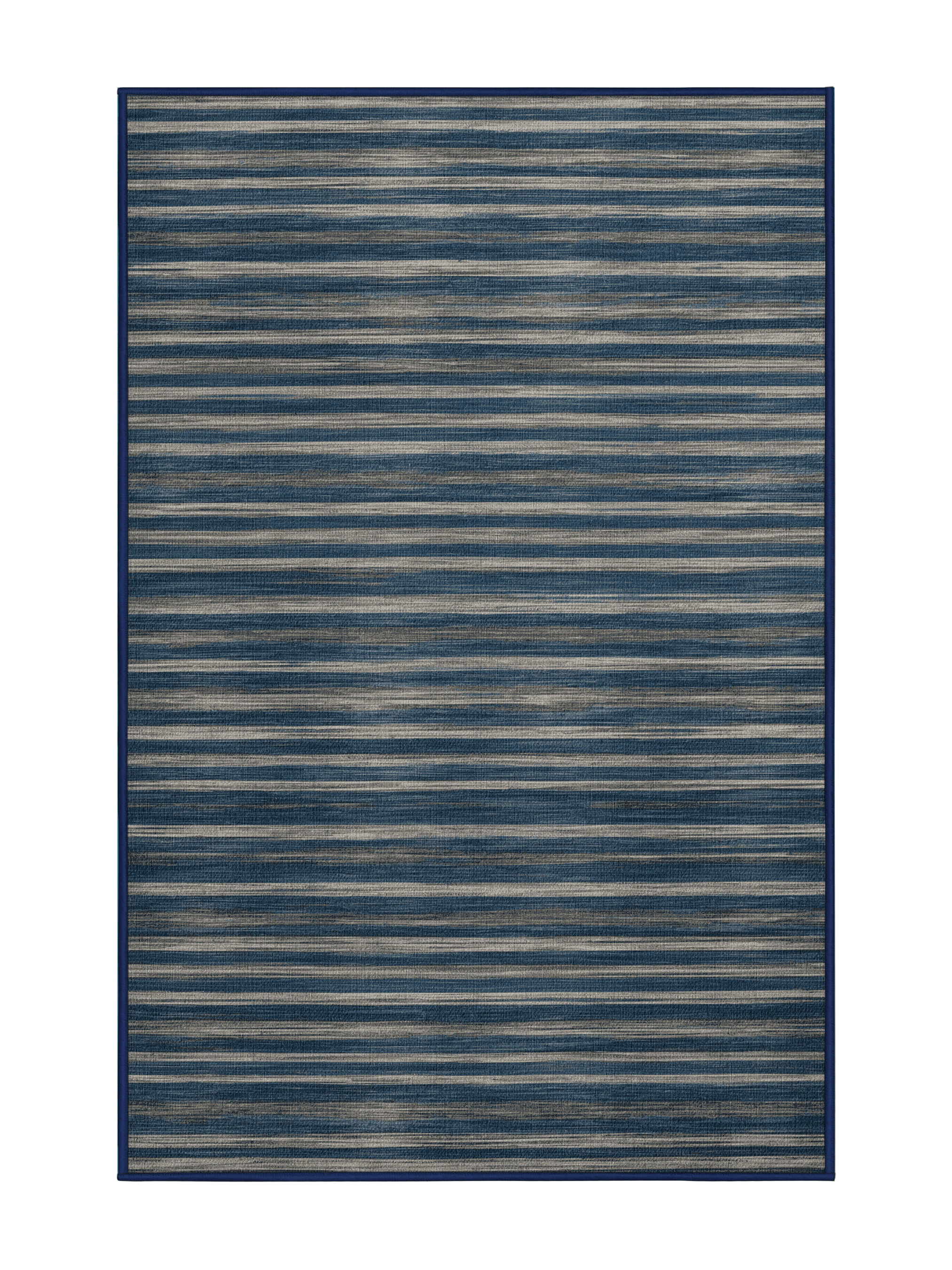 Ginza Six Machine Washable Horizontal Stripes Gray Area Rug | Wayfair