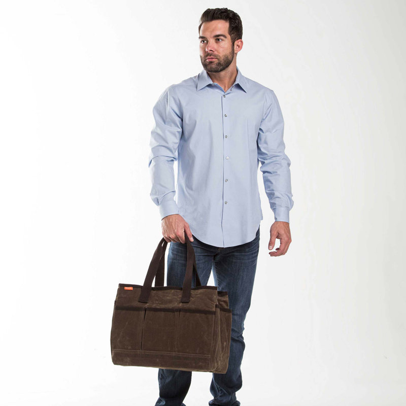 Sac fourre-tout en toile cirée, Olive