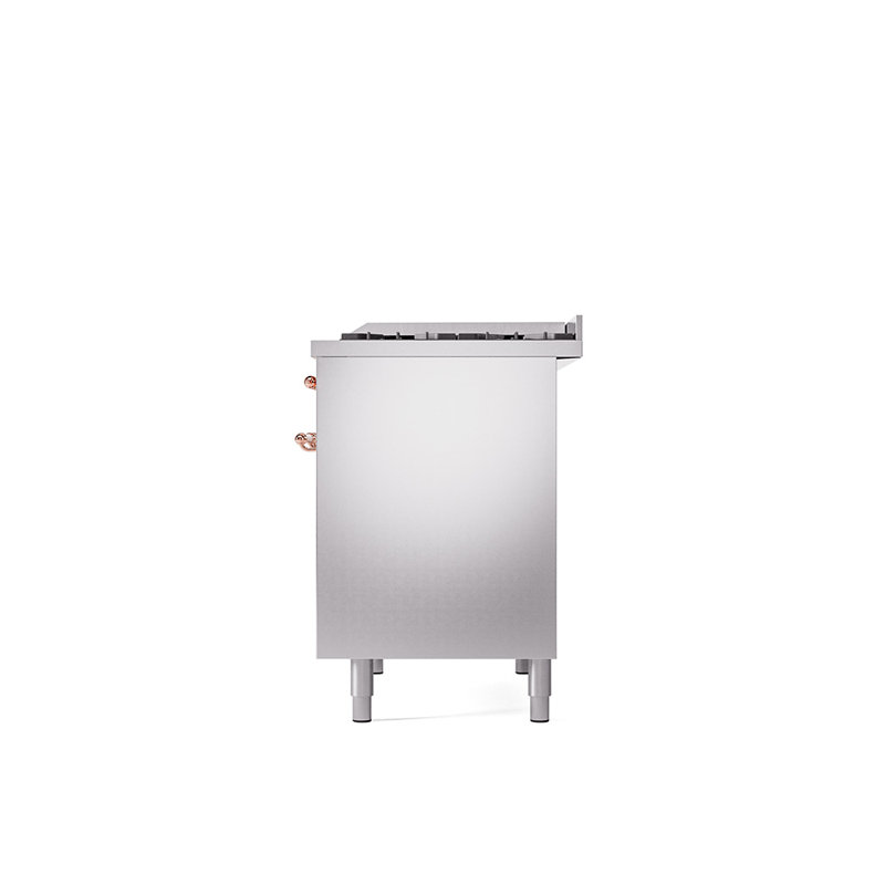 ILVE Nostalgie II 40 in Dual Fuel Range, Liquid Propane, Stainless Steel/Copper