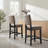 Jennifer Home Upholstered Back Stool with Wood Base for Kitchen-87378903-86625587