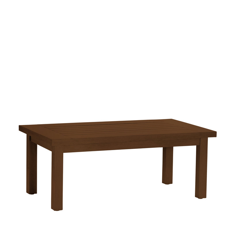 Club Aluminum Rectangular Coffee Table - Oak, Oak