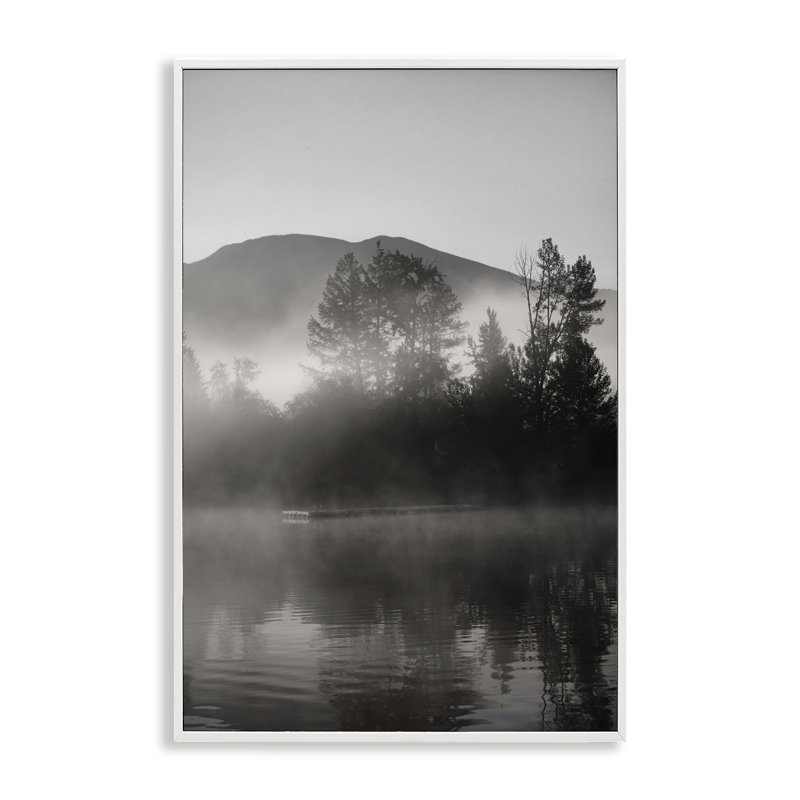  «Apaisant lac ondulé», estampe numérique par Carol Robinson, H 24 po x l 16 po, Estampe numérique encadrée blanc bord de mer